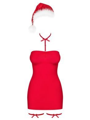 Сорочка Obsessive Kissmas chemise red S/M SX1156 фото Купить   Obsessive (Польща) 1 561 грн