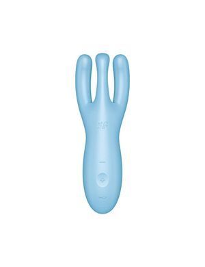 Кліторальний смарт вібратор Satisfyer Threesome 4 Blue з трьома пальчиками SO6081 фото Купити Кліторальний смарт вібратор Satisfyer Threesome 4 Blue з трьома пальчиками  Satisfyer (Німеччина) 2 217 грн