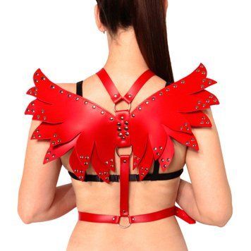 Женская портупея Art of Sex - Wings красная XS-M, экокожа SX2340 фото Купить   Art of Sex  1 718 грн