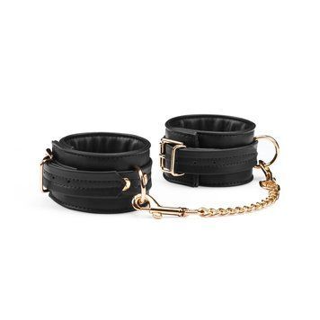 Наручники с цепочкой Liebe Seele Black Organosilicon Wrist Cuff, экокожа SO9485 фото Купить   Liebe Seele (Японія) 1 570 грн