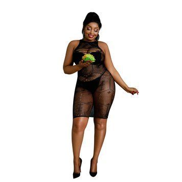 Платье-бодистокинг Moonlight Plus Model 06 XL-XXXL Black SO8197 фото Купить   Moonlight (Іспанія) 553 грн