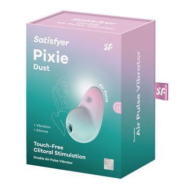 Вакуумный стимулятор с вибрацией Satisfyer Pixie Dust Mint/Pink SO8971 фото Купить   Satisfyer (Німеччина) 1 903 грн