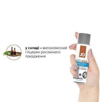 Анальна змазка JO ANAL H2O &mdash; ORIGINAL (60 мл) на водній основі, рослинний гліцерин SO1455 фото Купити Анальна змазка JO ANAL H2O &mdash; ORIGINAL (60 мл) на водній основі, рослинний гліцерин  JO (США) 480 грн