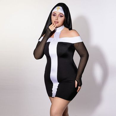 Еротичний костюм монашки JSY P61130 Plus Size SX1866 фото Купити Еротичний костюм монашки JSY P61130 Plus Size  JSY (Китай) 1 376 грн