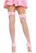 Чулки-сетка со швом сзади Leg Avenue Bow back seam thigh highs One size Pink, атласный бант SX2773 фото 1