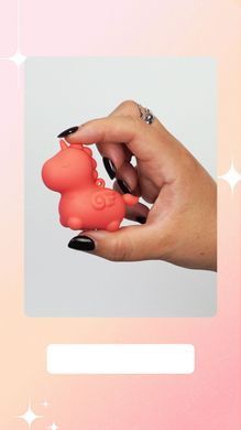 Вибратор мини-единорожка Unihorn Mini - Peachy Pony, брелок с вибрацией SX2869 фото Купить   Unihorn (Великобританія) 1 293 грн