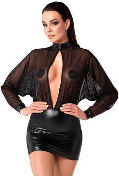 Платье Noir Handmade F348 Powerwetlook and tulle dress - S SX2091 фото Купить   Noir Handmade (Польща) 3 215 грн