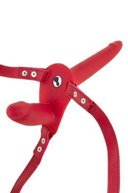 Подвійний страпон з вібрацією Fetish Tentation Vibrating Strap-On with Double Dildo Red SO3752 фото Купити Подвійний страпон з вібрацією Fetish Tentation Vibrating Strap-On with Double Dildo Black  Fetish Tentation (Франція) 2 263 грн