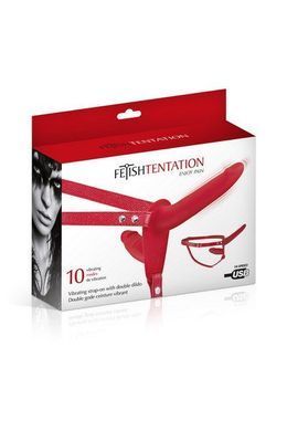 Подвійний страпон з вібрацією Fetish Tentation Vibrating Strap-On with Double Dildo Red SO3752 фото Купити Подвійний страпон з вібрацією Fetish Tentation Vibrating Strap-On with Double Dildo Black  Fetish Tentation (Франція) 2 263 грн