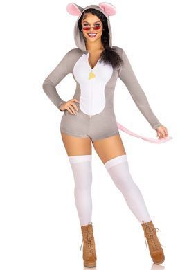 Комбинезон-костюм мышки Leg Avenue Comfy Mouse XS, с капюшоном SO9220 фото Купить   Leg Avenue (США) 2 993 грн