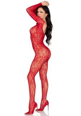 Бодістокінг Leg Avenue Crotchless Fishnet Bodystocking One Size Red Leg Avenue  &mdash; фото