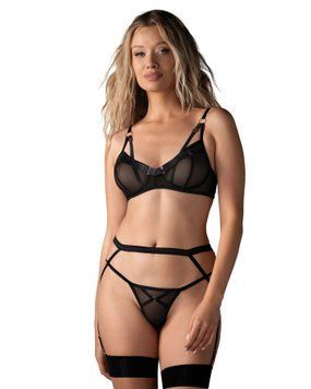 Комплект Obsessive Euridia 3-pcs set XL/2XL SX3588 фото Купити Комплект Obsessive Euridia 3-pcs set XL/2XL  Obsessive (Польща) 1 799 грн