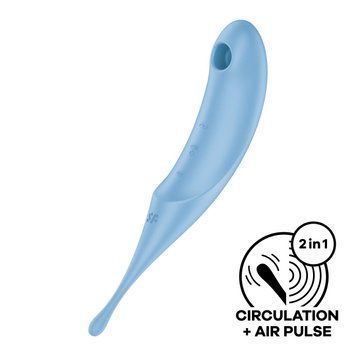 Вібратор для клітора з вакуумною стимуляцією Satisfyer Twirling Pro Blue SO7801 фото Купити Вібратор для клітора з вакуумною стимуляцією Satisfyer Twirling Pro Blue  Satisfyer (Німеччина) 1 644 грн