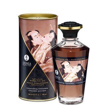 Разогревающее масло Shunga Aphrodisiac Warming Oil &ndash; Intoxicating Chocolate (100 мл) без сахара SO2498 фото Купить   Shunga (Канада) 1 145 грн
