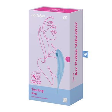 Вібратор для клітора з вакуумною стимуляцією Satisfyer Twirling Pro Blue SO7801 фото Купити Вібратор для клітора з вакуумною стимуляцією Satisfyer Twirling Pro Blue  Satisfyer (Німеччина) 1 644 грн
