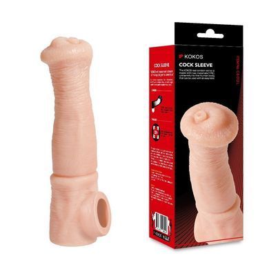 Насадка на член Kokos Cock Sleeve CS 012 L (м'яте паковання!!!) SX4623-R фото Купити Насадка на член Kokos Cock Sleeve CS 012 L (м'яте паковання!!!)  Kokos  739 грн
