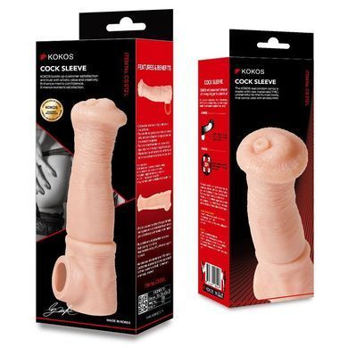 Насадка на член Kokos Cock Sleeve CS 012 L (м'яте паковання!!!) SX4623-R фото Купити Насадка на член Kokos Cock Sleeve CS 012 L (м'яте паковання!!!)  Kokos  739 грн