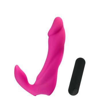 Вибратор вагинально-клиторальный Alive Bifun Pro, Pink, перезаряжаемый SO8534 фото Купить   Alive  1 607 грн