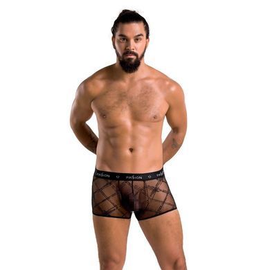 Мужские прозрачные боксеры Passion 032 SHORT JAMES XXL/XXXL Black, сетка SO7569 фото Купить   Passion (Польща) 1 477 грн