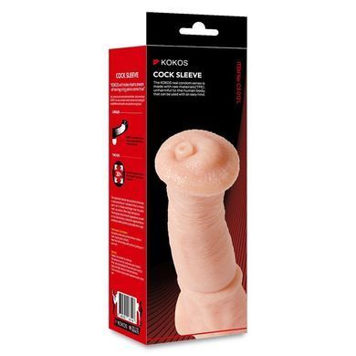 Насадка на член Kokos Cock Sleeve CS 012 L (м'яте паковання!!!) SX4623-R фото Купити Насадка на член Kokos Cock Sleeve CS 012 L (м'яте паковання!!!)  Kokos  739 грн