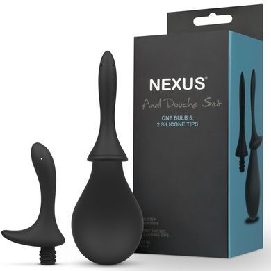 Анальный душ с двумя насадками Nexus ANAL DOUCHE SET 260 ml SO6642 фото Купить   Nexus (Великобританія) 1 653 грн