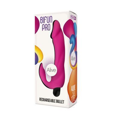 Вибратор вагинально-клиторальный Alive Bifun Pro, Pink, перезаряжаемый SO8534 фото Купить   Alive  1 607 грн