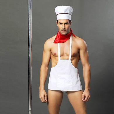 Мужской эротический костюм повара "Умелый Джек" One Size S/M: слипы, фартук, платок и колпак SO2266 фото Купить   JSY (Китай) 923 грн