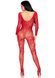 Бодістокінг Leg Avenue Crotchless Fishnet Bodystocking One Size Red &mdash; фото 2