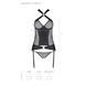 Сетчатый комплект корсет с халтером, съемные подвязки и трусики Passion AMANDA CORSET L/XL, black SO5318 фото 7