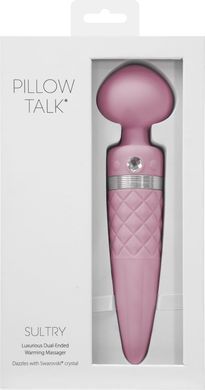 Вибромассажер 2в1 PILLOW TALK - Sultry Pink, классический массажер и вибратор с ротацией, подогрев SO2717 фото Купить   Pillow Talk (Канада) 3 778 грн