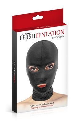 Капюшон для БДСМ с открытыми глазами и ртом Fetish Tentation Open Mouth and Eyes Hood SO3758 фото Купить   Fetish Tentation (Франція) 332 грн