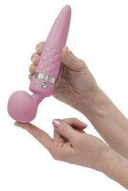 Вибромассажер 2в1 PILLOW TALK - Sultry Pink, классический массажер и вибратор с ротацией, подогрев SO2717 фото Купить   Pillow Talk (Канада) 3 778 грн
