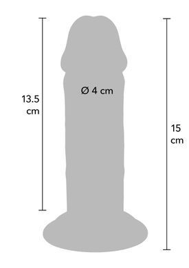 Фаллоимитатор реалистичный на присоске TOY JOY Deluxe Dual Density, 15 &times; 4 см TOY JOY &mdash; фото
