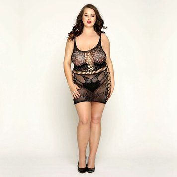 Сітчаста сукня з метеликами JSY &laquo;Сексапільна Емілі&raquo; Plus Size, Black, імітація шнурівки, мереживо SO8369 фото Купити Сітчаста сукня з метеликами JSY &laquo;Сексапільна Емілі&raquo; Plus Size, Black, імітація шнурівки, мереживо  JSY (Китай) 406 грн