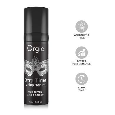 Сироватка-пролонгатор Orgie Xtra Time Delay Serum, 15 мл, без анестетиків, на силіконовій основі SX1566 фото Купити Сироватка-пролонгатор Orgie Xtra Time Delay Serum, 15 мл, без анестетиків, на силіконовій основі  Orgie (Бразилія-Португалія) 711 грн