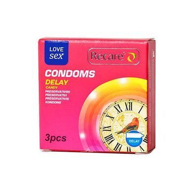 Презервативи Recare Delay Candy Condoms 3 шт, пролонгувальний ефект, цукерковий аромат SX3320 фото Купити Презервативи Recare Delay Candy Condoms 3 шт, пролонгувальний ефект, цукерковий аромат  Recare (Китай) 49 грн