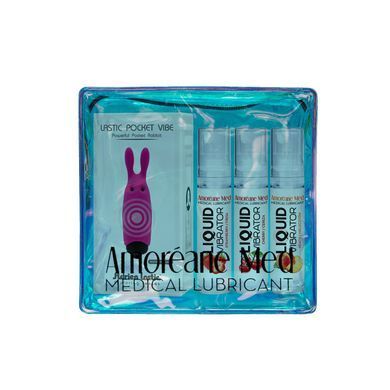 Набор из 3-х вкусов стимулирующего лубриканта Amoreane Med (3х10мл) и вибропули Adrien Lastic Pink SO3838 фото Купить   Adrien Lastic  1 736 грн