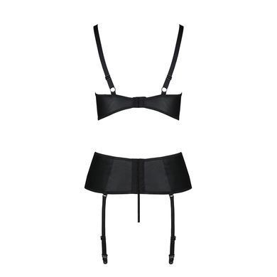 Корсет с открытой грудью Passion JANNIES CORSET L/XL black, стринги в наборе SO8445 фото Купить   Passion (Польща) 2 577 грн