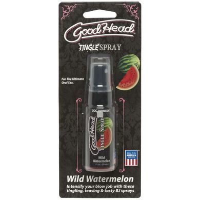 Спрей для мінету Doc Johnson GoodHead Tingle Spray - Watermelon (29 мл) зі стимулювальним ефектом SO3493 фото Купити Спрей для мінету Doc Johnson GoodHead Tingle Spray - Watermelon (29 мл) зі стимулювальним ефектом  Doc Johnson (США) 609 грн