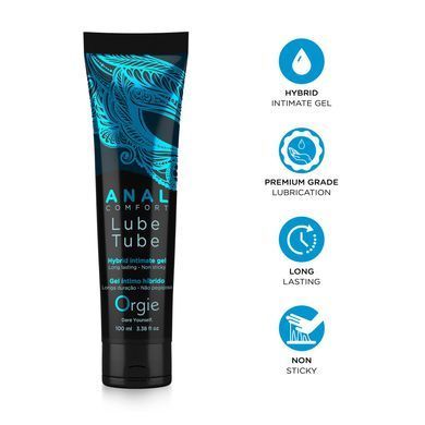 Анальная смазка Orgie Lube Tube Anal Comfort, 100 мл, водная основа, имитация силикона SX1509 фото Купить   Orgie (Бразилія-Португалія) 646 грн