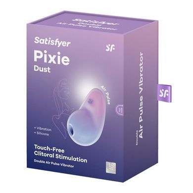 Вакуумный стимулятор с вибрацией Satisfyer Pixie Dust Violet/Pink SO8972 фото Купить   Satisfyer (Німеччина) 1 570 грн