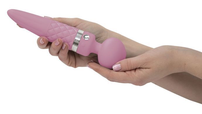 Вибромассажер 2в1 PILLOW TALK - Sultry Pink, классический массажер и вибратор с ротацией, подогрев SO2717 фото Купить   Pillow Talk (Канада) 3 778 грн