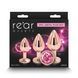 Упаковка NS Novelties Rear Assets 3PC Metal Plug Kit Rose Gold