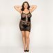 Сетчатое платье с бабочками JSY &laquo;Сексапильная Эмили&raquo; Plus Size, Black, имитация шнуровки, кружево SO8369 фото 2