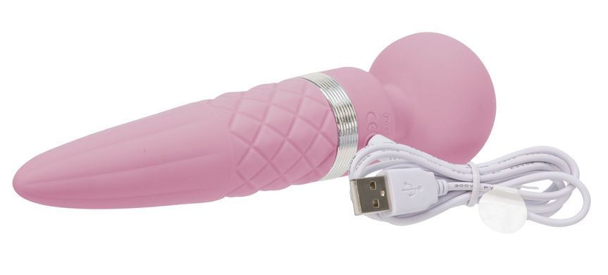 Вибромассажер 2в1 PILLOW TALK - Sultry Pink, классический массажер и вибратор с ротацией, подогрев SO2717 фото Купить   Pillow Talk (Канада) 3 778 грн