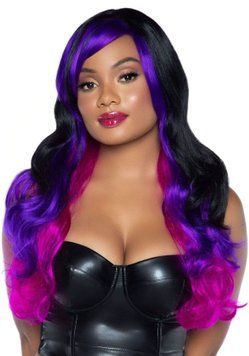 Leg Avenue Allure Multi Color Wig Black/Purple SO8007 фото Купити Leg Avenue Allure Multi Color Wig Black/Purple  Leg Avenue (США) 1 745 грн