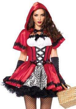 Эротический костюм Красной шапочки Leg Avenue Gothic Red Riding Hood L, платье, накидка SO9124 фото Купить   Leg Avenue (США) 3 510 грн