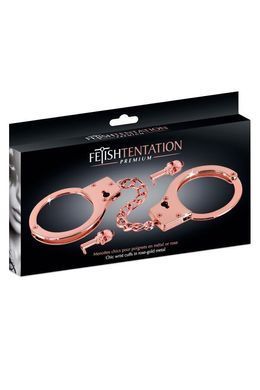 Наручники Fetish Tentation Premium Chick wrist cuffs in rose-gold metal SX1091 фото Купить   Fetish Tentation (Франція) 1 653 грн