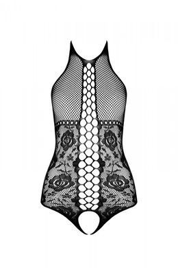 Бодистокинг с имитацией корсетной шнуровки Passion BS094 One Size, black, цветочный узор, с доступом SO8923 фото Купить   Passion (Польща) 803 грн