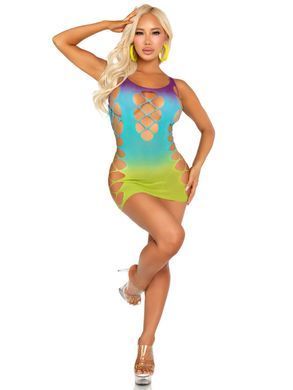 Платье Leg Avenue Seamless Ombre Faux Lace Up Mini Dress One Size Ocean SX2775 фото Купить   Leg Avenue (США) 1 191 грн